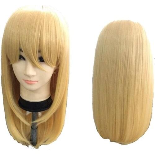 Anime Howls Moving Castle Cosplay Wigs Howl Wig Gold Yellow Heat Resistant Synthetic Hair Cosplay Wig + Wig Cap