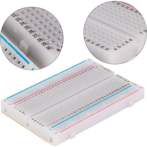 8.5x5.5cm 400 Tie Points Solderless PCB Breadboard Mini Universal Test Protoboard DIY Bread Board for Bus Test Circuit Board