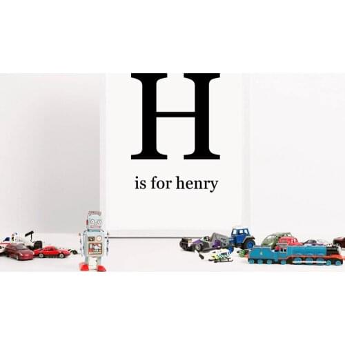 Personalised Baby Name Letter Canvas Art Print Poster , Custom Boys Name Gift Canvas Painting Poster Boys Room Wall Art Decor