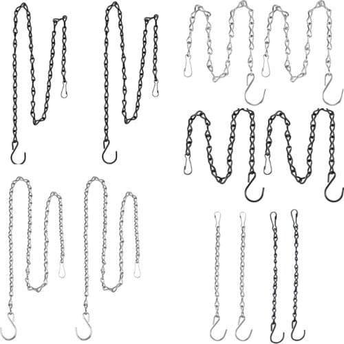 2pcs Hanging Chains for Flower Pot Basket Bird Feeders Planters Lanterns Ornaments Plant Hangers