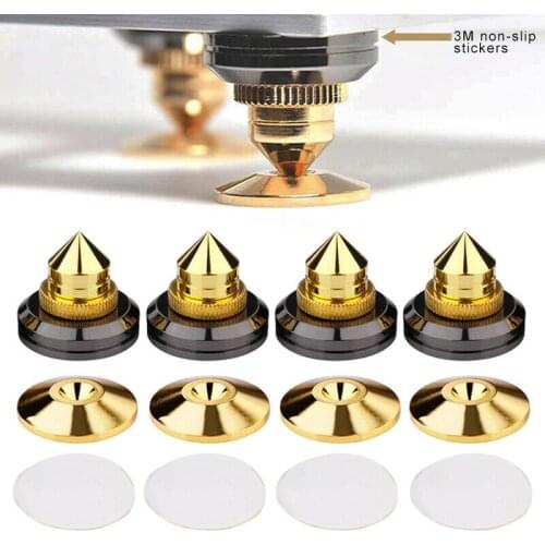 1set Gold Portable Loudspeakers Spikes Loudspeakers Stand Repair Parts DIY Universal Fever Audio Loudspeakers Shock Nails