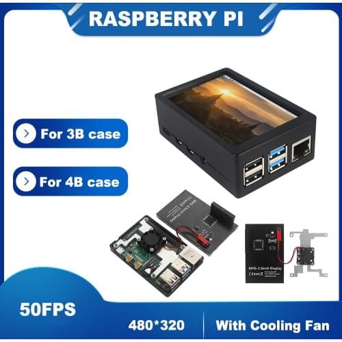 ITINIT R29 Raspberry Pi 4 Model B 3.5 Inch Touch Screen 50FPS 480x320 LCD with ABS Case Raspberry pi 3B/3B+/4B Screen Kits