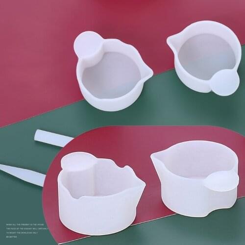 Silicone Stirrer Stick Clear Glue Mixing Cup for DIY Resin Casting Jewelry Making Tools Accessories