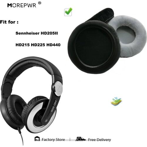 Replacement Ear Pads for Sennheiser HD205II HD215 HD225 HD440 Headset Parts Leather Cushion Velvet Earmuff Earphone Sleeve Cover