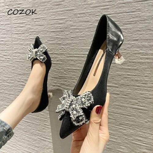 Shoes for Women Casual Fashion Sexy High Heels Women Party Night Crystal 2021 Womens Shoes Elegant