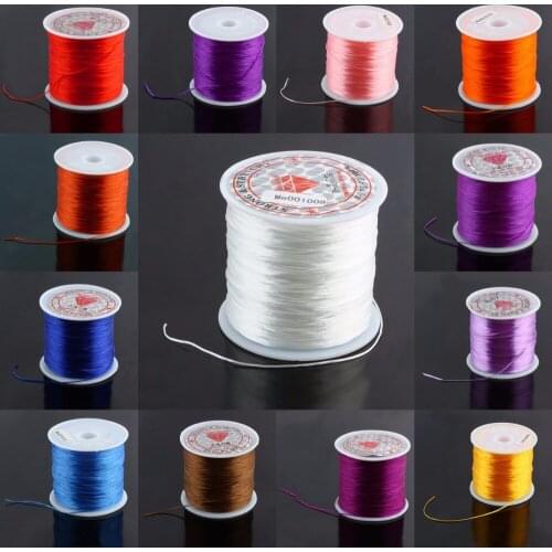 TUMBEELLUWA Rubber 80 Yards Stretchy Elastic Beading Cord String Thread Jewelry Finding Rope