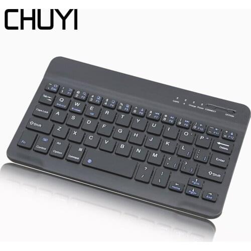 CHYI Ultra Slim Wireless Bluetooth Keyboard for IPad Multimedia Mini Bluetooth Keyboard for IOS Android Tablet Smartphone PC