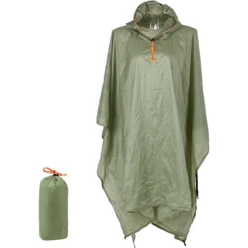 Waterproof Rain Poncho Lightweight Reusable Hooded Rain Coat Jacket Two-piece Rain Pants for Outdoor Camping Hiking Climbing