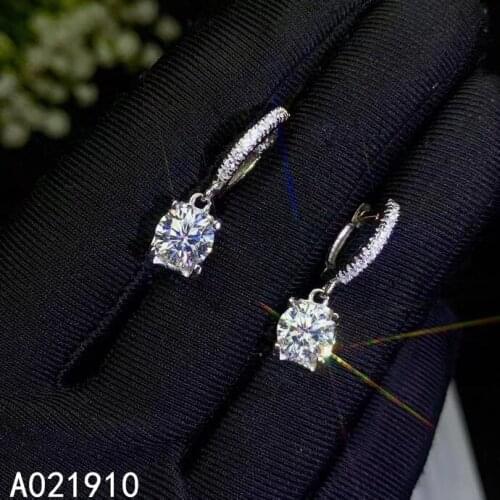 KJJEAXCMY boutique jewelry 925 sterling silver inlaid Mosang Diamond Fine Womens earrings support detection classic