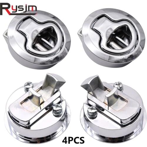 4Pcs Boat Hatch Latch Pull Stainless Steel Flush Boat marine Latches Round Fit For RV Yacht Camper Deck Hatch Door Cabinet
