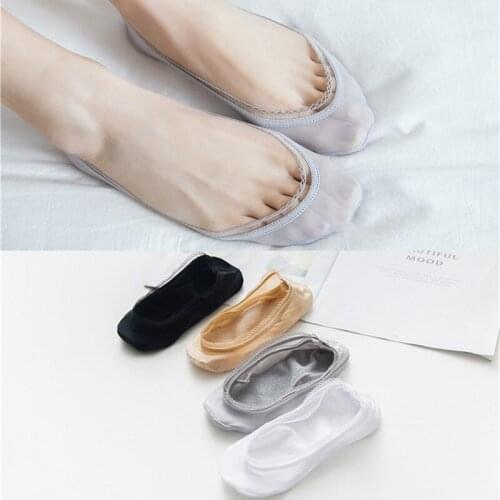 ZDL-153 Thin anti-skid silica gel back side loop ice silk invisible breathable female socks 10pairs