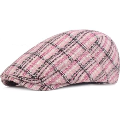 Fibonacci Jacquard Rough Cloth Craft Plaid Newsboy Hats for Men Women Cabbie Ivy Hat Beret Fashion Flat Top Ivy Newsboy Caps