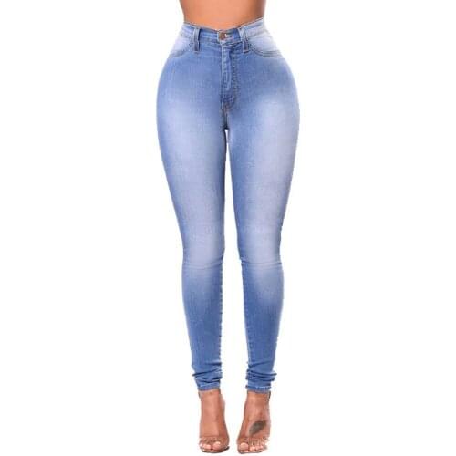 Women Pencil Jeans Trousers Spring Autumn Causal Skinny High Waist Denim Pencil Fashion Slim Fit Jeans