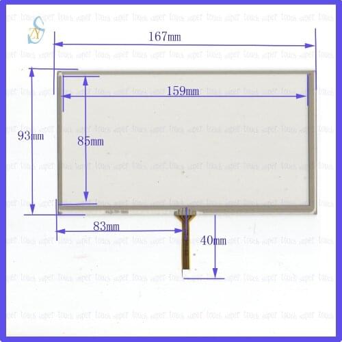 ZhiYuSun 10PCS/lot 167mm*93 mm HLD-TP-1646 7inch Touch Screen glass resistive USB touch panel 167*93 TOUCH SCREEN for CAR DVD