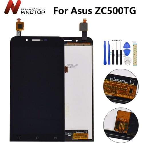 AAA+ 5" LCD For ASUS ZENFONE GO ZC500TG Z00VD LCD Display Touch Screen Digitizer Assembly With Frame Replacement Repair Parts