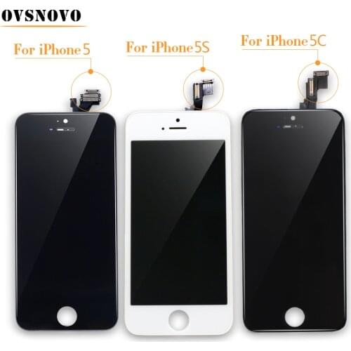 Grade AAA LCD For iPhone 5 Screen Replacement parts for iPhone 6s Digitizer Assembly Tempered Glass&Tools White/Black Free Ship