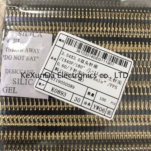 100PCS/BOX 2.54MM 1*40 2.54 Round Pin Header Row Crcular Needle FREE SHIPPING