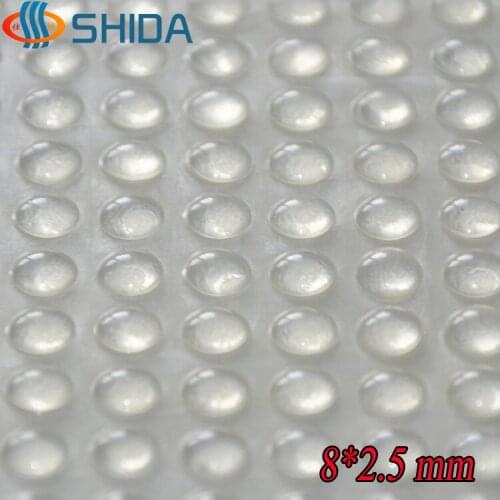1000 PCS 8*2.5mm Self Adhesive Clear Anti Slip Silicone Rubber Feet Pads for Cabinet, Round Furniture Bumper Pads Shock Absorber