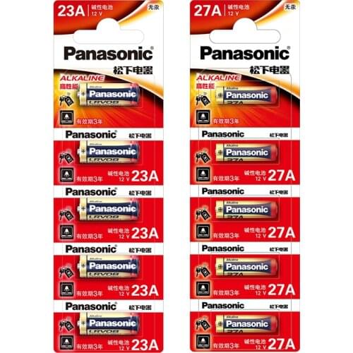 15pcs/lot Panasonic 27A A27 12V Alarm-Remote Dry Alkaline Battery High Capacity Car Remote Toys Calculator DoorBell Batteries