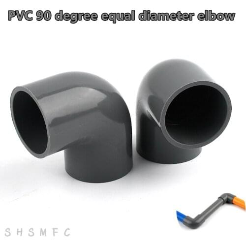 2-10Pcs 20/25/32/40/50mm Grey PVC 90 Degree Elbow Connector Garden Irrigation Water Pipe Connector Aquarium Adapter Pipe Adapter