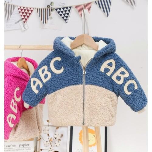 2021 Autumn Winter Warm Toddler baby Boys girls jacket Coat Zipper Thicken Sweatshirts For Kids Clothes Plus velvet Outerwear