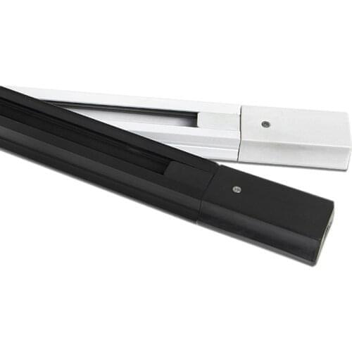 4pcs/lot 0.5m black white 2 wire track rail straight L T X cross connector jointer for 2 wire track light LED spotlight rails