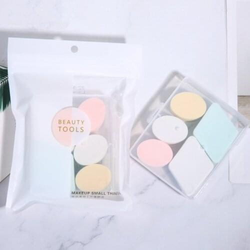 5pcs/pack Mixed Cosmetic Puff Blender Sponge Beauty Liquid Cream Foundation Powder Blusher Makeup Egg Wet And Dry Dual Use