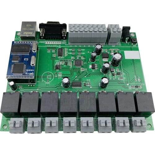 8 Channel Ethernet Relay Module With Network RJ45 RS232 TCP IP Program Development Board DIY Smart Home