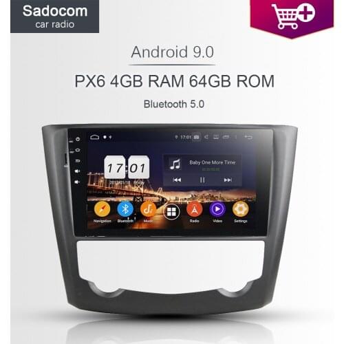9" DSP PX6 Android10.0 4GB RAM 8core 64G Car DVD Player GPS Glonass Map autoradio wifi car radio For Renault Kadjar 2015 2016