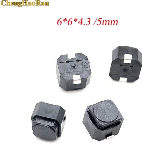 ChengHaoRan ALPS no sound 6*6*5 SMD Silent Mute Push Button Switch silicone keypad tact switch silicon Switches 6*6*4.3/5 MM