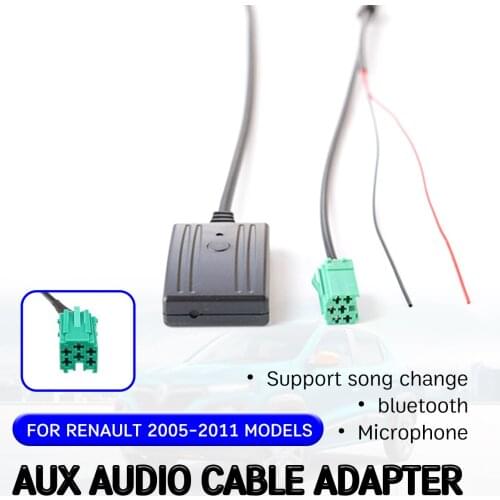 Bluetooth Aux Receiver Cable Adapter Hands-free Hifi Aux Head Unit Interface for Renault Clio,Kangoo,Megane 2005-2011