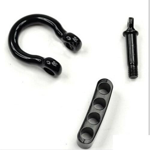 10Set Black Stainless Steel Bow Shape Adjustable Shackles for Paracord Bracelets ePacket Free ship