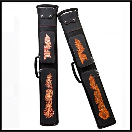 JFlower 1/2 Billiard Pool Cue Case Handmade High Quality Durable High Capacity Billar Cue Case Professional Billard Accessories