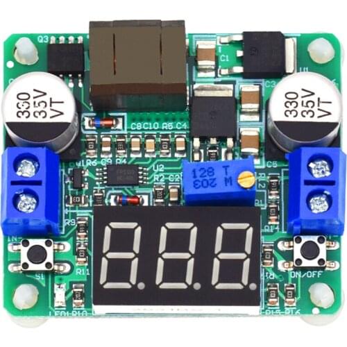 DC-DC buck-boost stabilized power supply module Super LM2577 LM2596 IN (5-25V) with voltmeter display