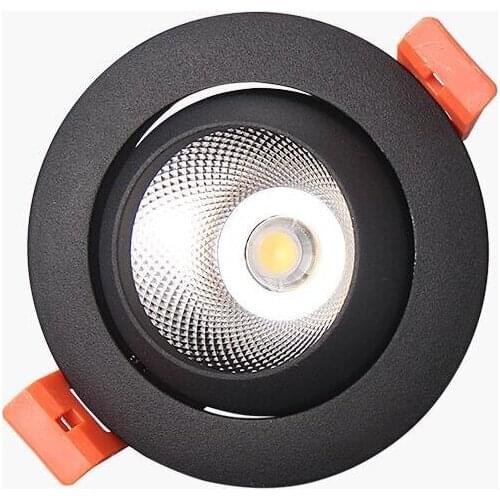White/Black shell 15W Dimmable COB LED Downlights Warm Cold White 110-240V Fixture Recessed Ceiling Down Lights Lamps + Driver
