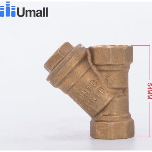 DN32 Household Brass Y-type Filter Clean Tap Water Booster Pump Central Air Conditioners Pipe Anti-blocking Filter Valve Parts