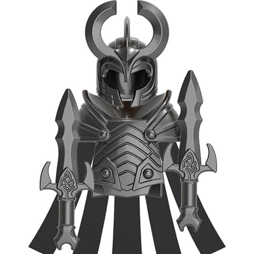 Medieval knight action figure Asgard Soldier Orcs elves dwarf weapons model Accessories Armor Helmets Building Block Bricks Toy