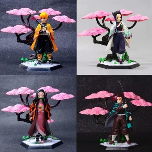 Devils Blade Anime Figure Kamado Tanjirou Nezuko Demon Slayer PVC Action Figure Kimetsu No Yaiba Collectible Model Toys Dolls