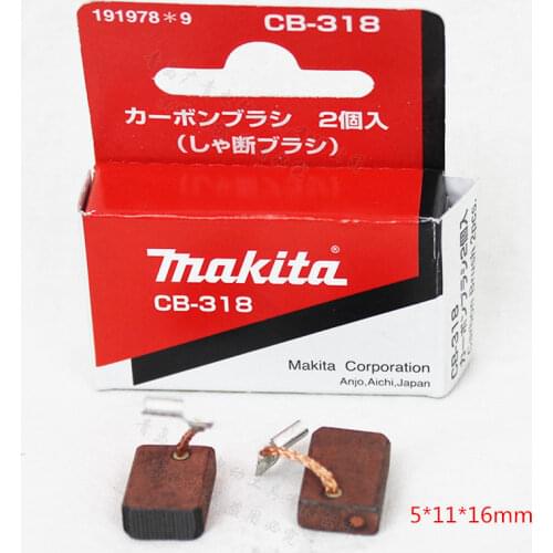 Makita 191978-9 CarbonBrush for CB318 9564CVL GD0800C BO6040 9565CV 9560CV 9561CV 9563CV 9564 9565 9566CV PW5001C 9564PC GA4542C