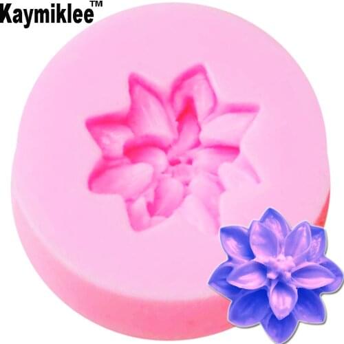Kaymiklee M504 3D Mini Dahlia Flower Silicone Resin Mold Miniature Food Jewelry Charm Clay Resin Gum Paste Fondant cake Tools