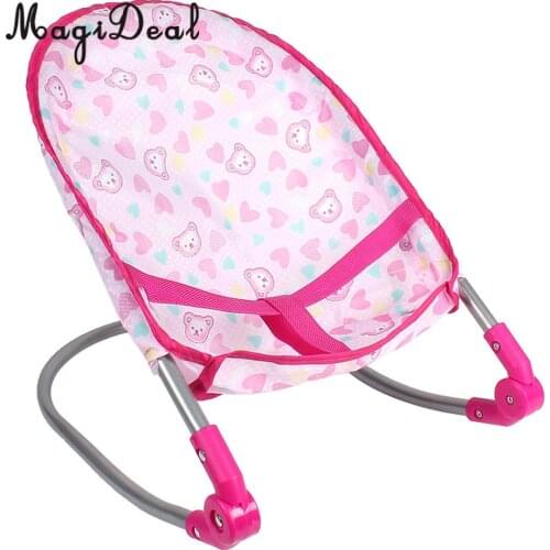 Simulation Newborn Baby Toddler Fun Play Pretend Furniture Bouncer Rocking Chair Model for Reborn Dolls Supplies