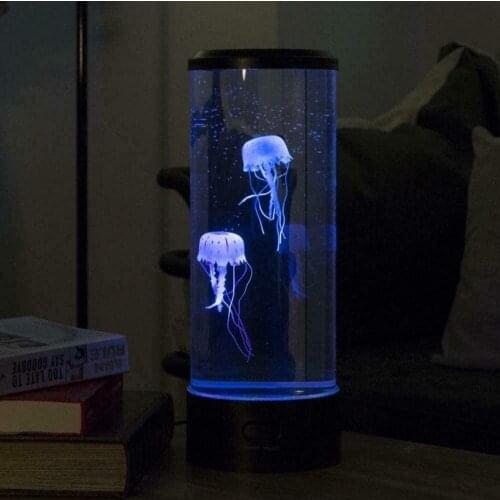 Jellyfish Lamp USB Power/Battery Powered Color Changing LED Fantasy Jellyfish Tank Aquarium Led Lamp Relaxing Mood Night Light