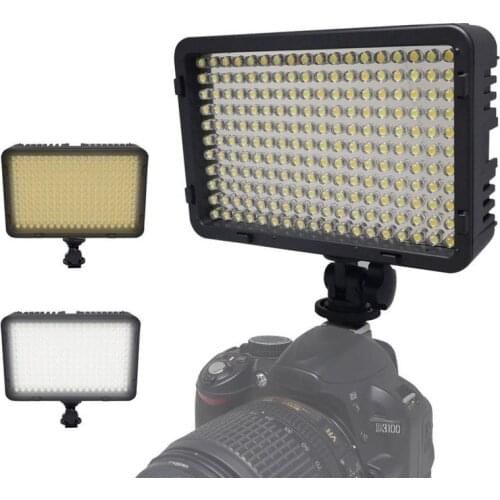 Mcoplus LE-198B LED Video Light Professional Fill Light 16:9 Screen Two-color LED Light Power Monitoring Photographic Lighting