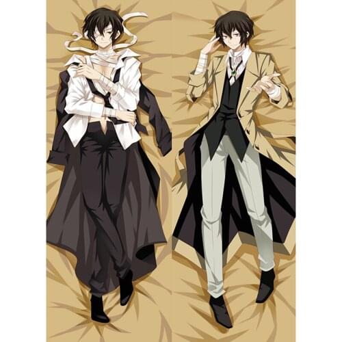Anime JK Cute Cartoon Bungo Stray Dogs Dazai Osamu Dakimakura Body Hug Pillowcase Home Bed Decor Pillow Cover Case Slip