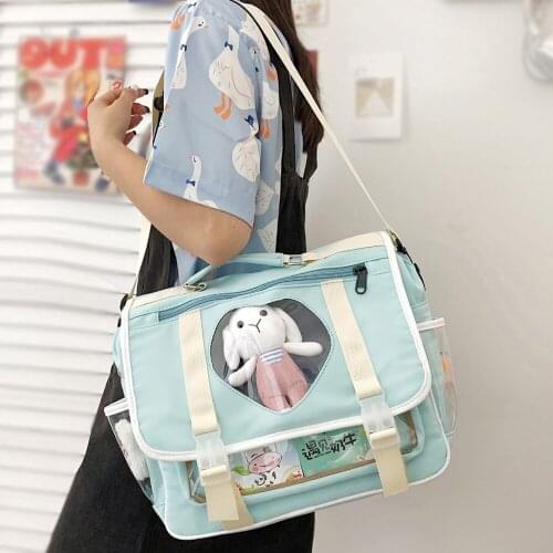 Kawaii School Bag Female Laptop Clear Backpack New Lady Transparent Cute Bag Teenager Travel Women Colloge Backpack Fashion Girl