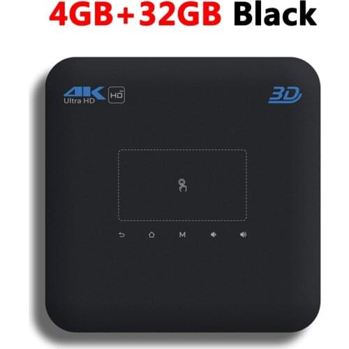 P15 Black Grey DLP Mini Projector Android 9.0 4K DDR4 Beamer 100M LAN Type-C Bluetooth Dual Speaker Home Cinema 2.4GHz 5GHz WiFi