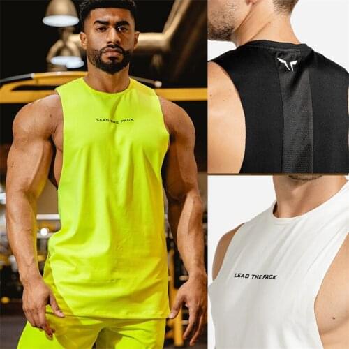 New Brand mens Summer Casual Gyms Fitness Tank Tops Joggers sleeveless Breathable tops Male outdoors Training Running tank top