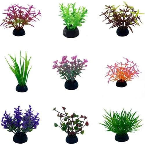 New Fish Tank Decoration Water Plant Simulation Plastic Grasses Aquariums Ornaments Decor 1pcs