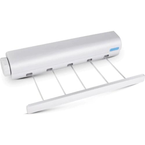 Durable Retractable Clothes Hanger Wall-Mounted Indoor Laundry Hanger Automatic Telescopic Clothesline Towel Balcony Drying Rack