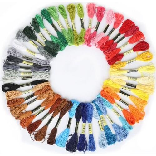 Series 6 Shares L:7.5m Cross Stitch Cotton Embroidery Thread Sewing DIY Handmade Accessories 8pcs/Set